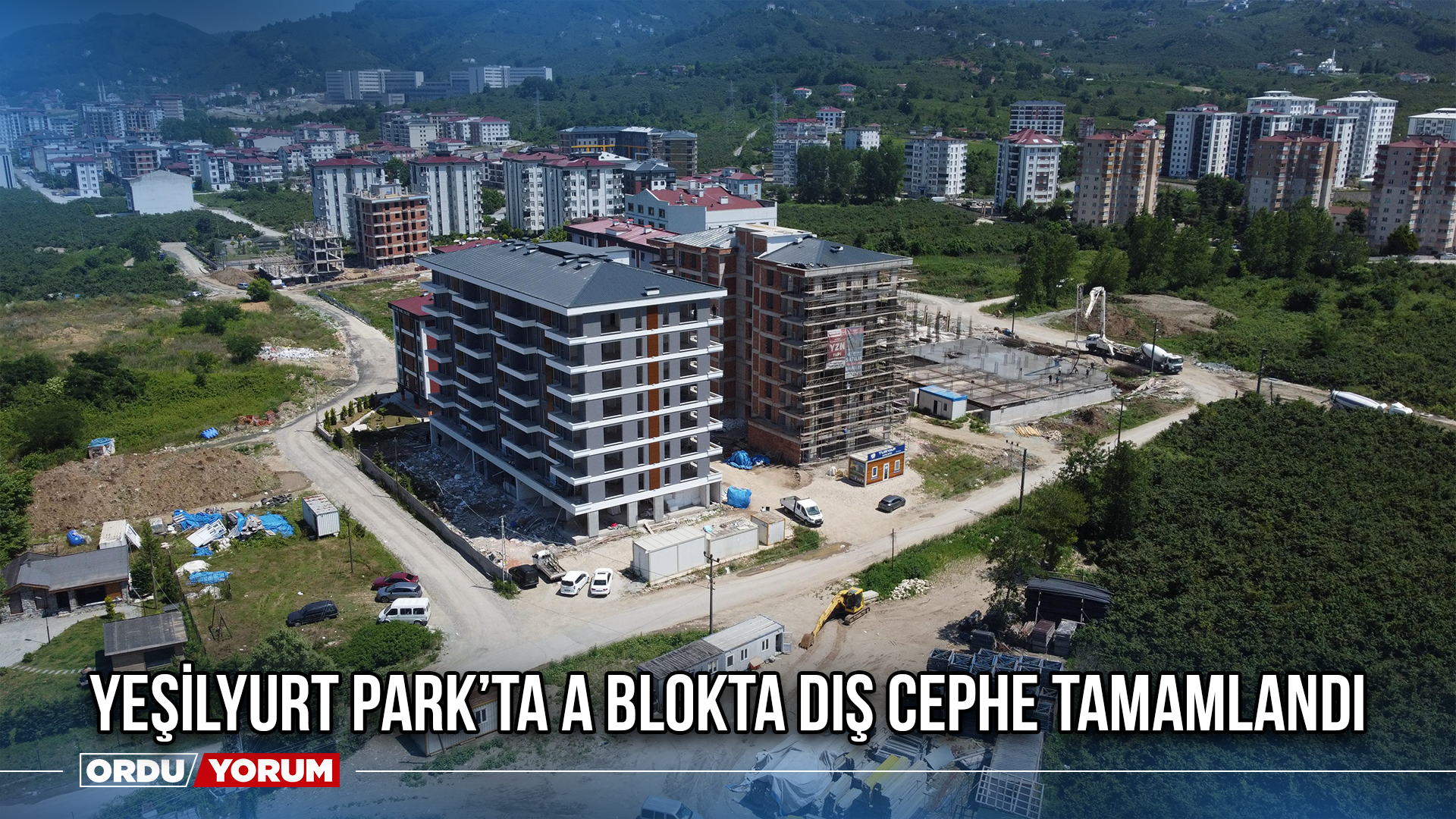 Yeşilyurt Park’ta A Blokta Dış Cephe Tamamlandı